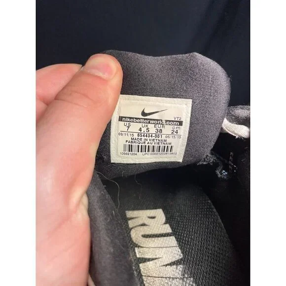 Nike Women's LunarGlide 6 Black and White Running Sneakers Size 7w/5.5m - Picture 6 of 6